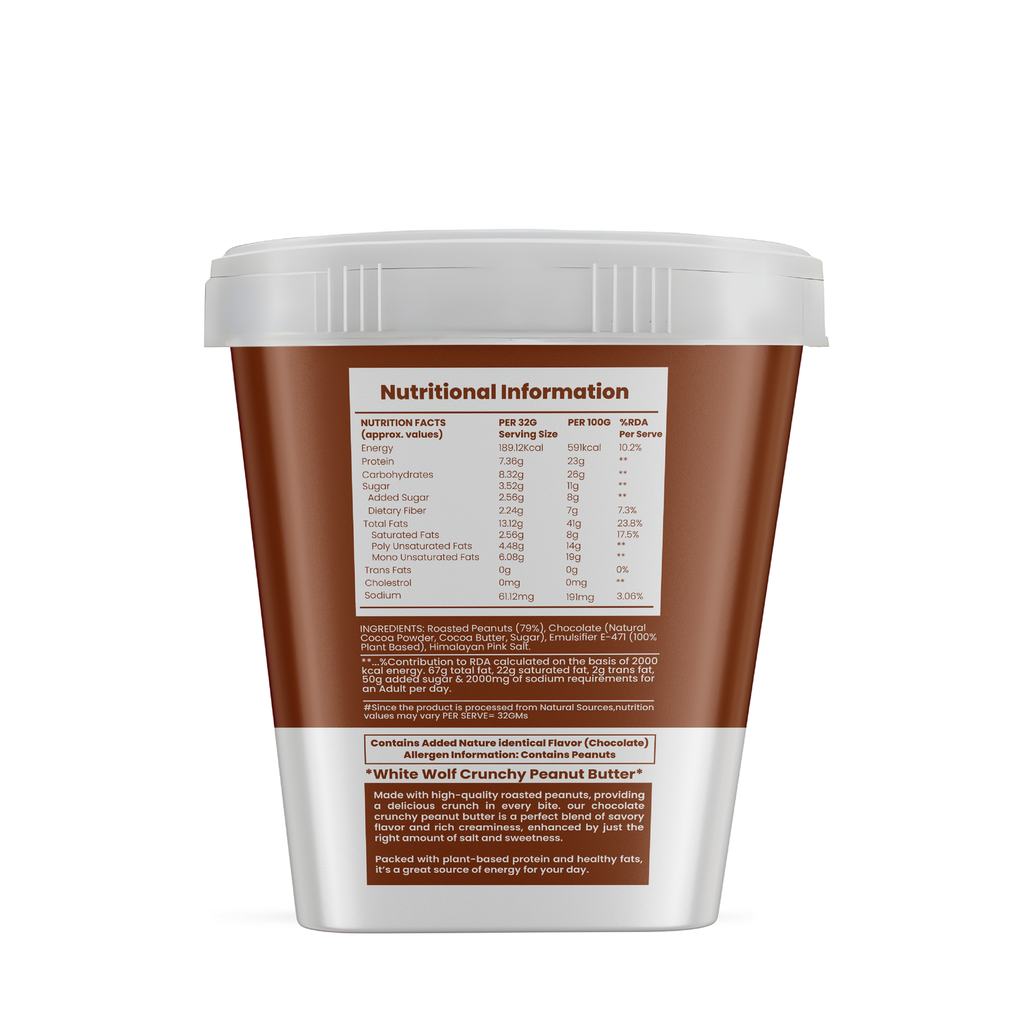 White Wolf Crunchy Chocolate Peanut Butter