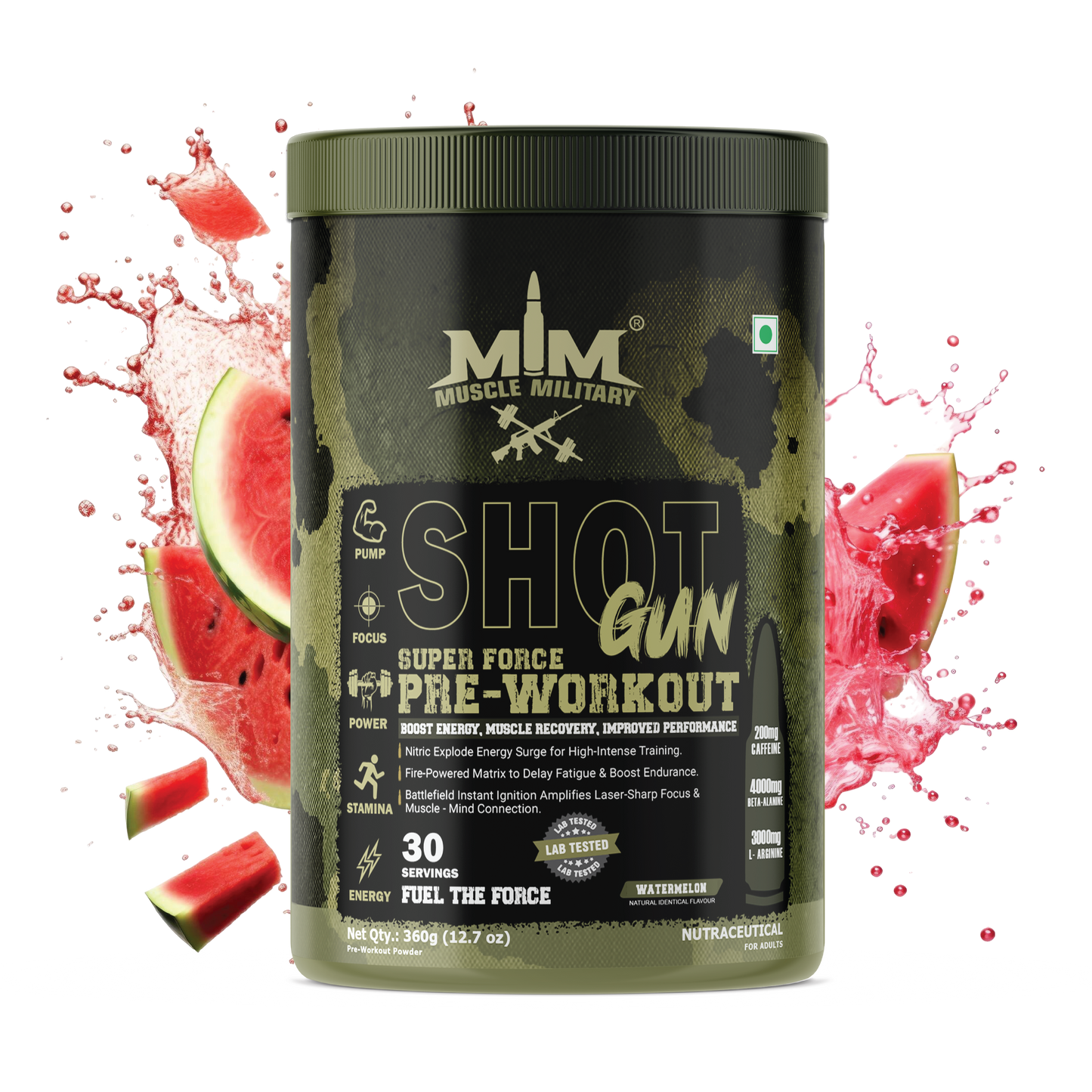 Shot Gun Pre-Workout (Super Force) | 12g/Serve | 30 Servings