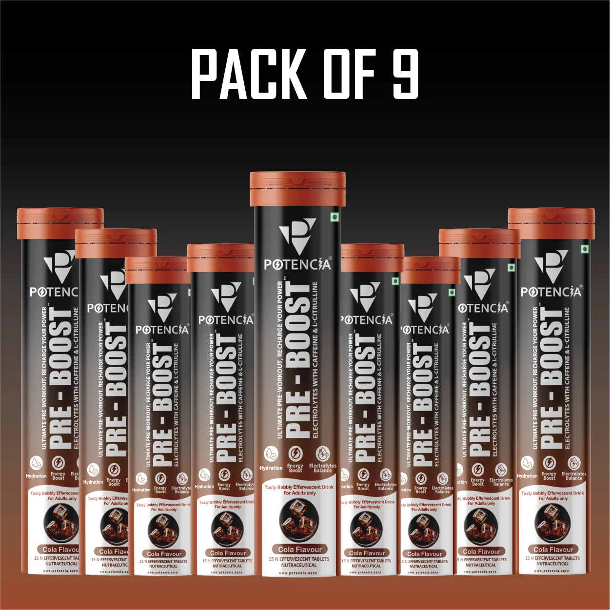 Pack of 9 Pre-Boost Cola