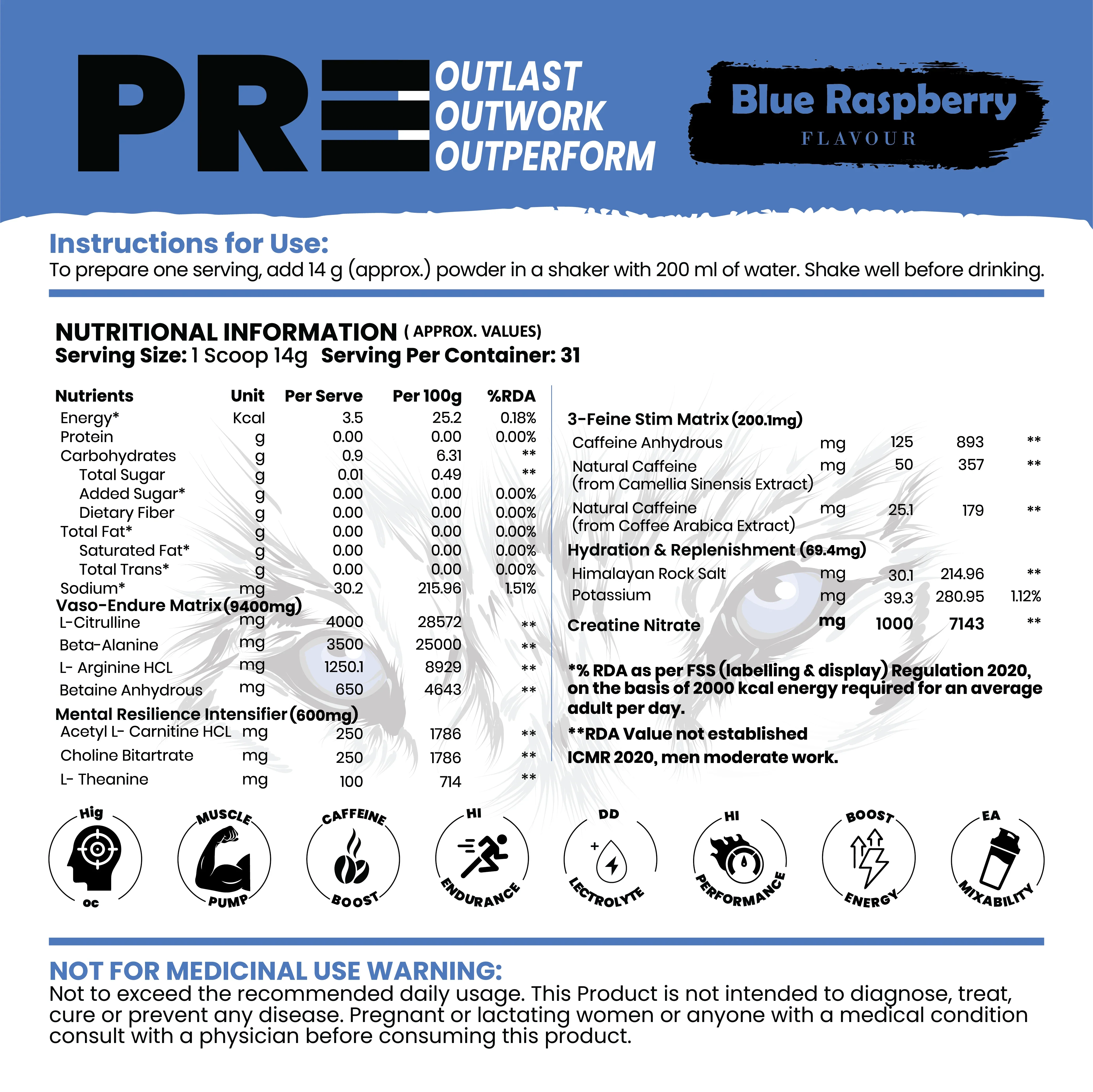 PR3-Out Performe Pre workout