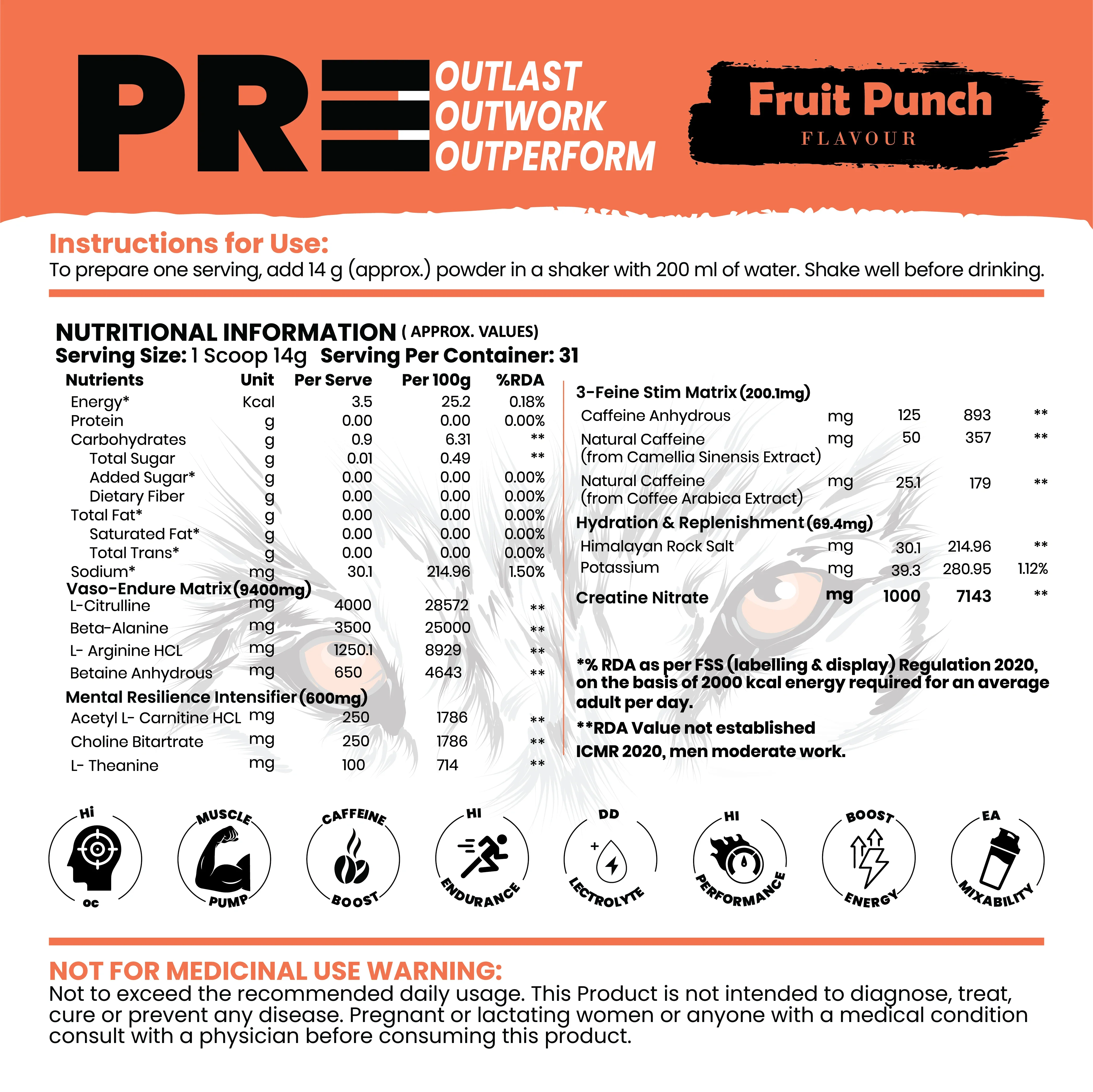 PR3-Out Performe Pre workout