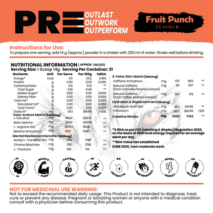 PR3-Out Performe Pre workout