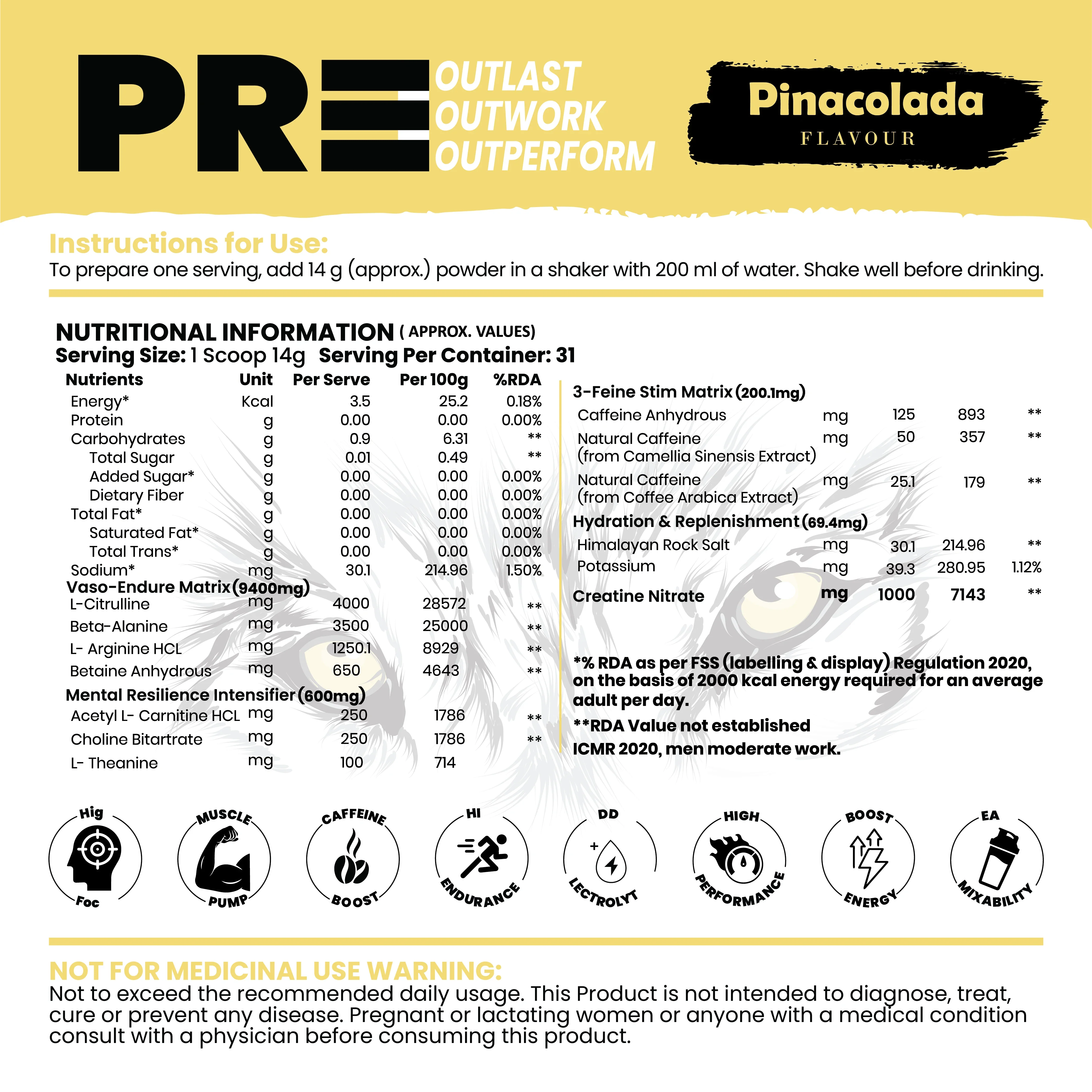 PR3-Out Performe Pre workout