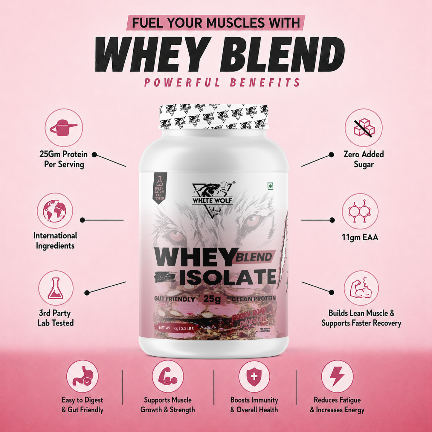 Whey Blend with Isolate 25 g Protein