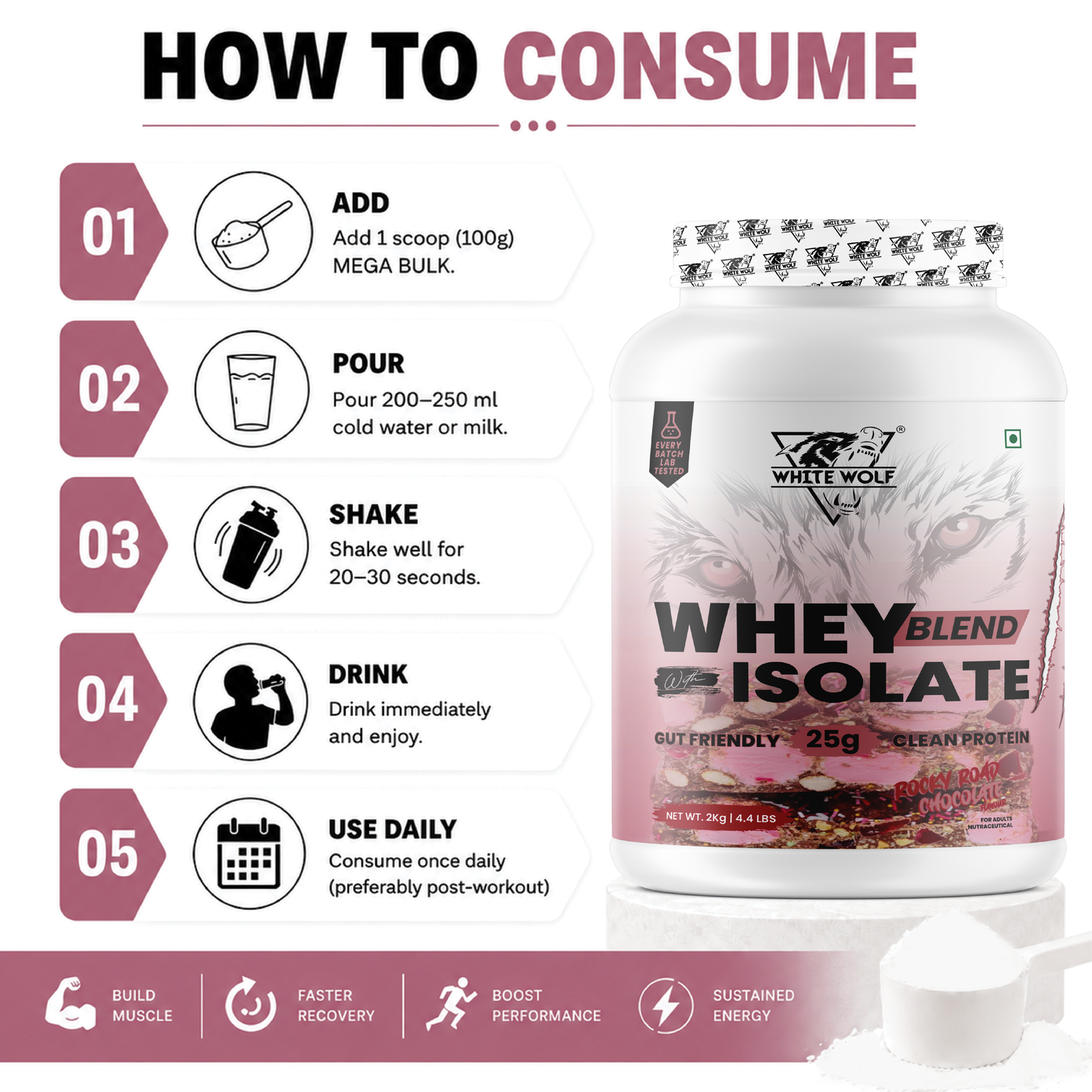 Whey Blend with Isolate 25 g Protein