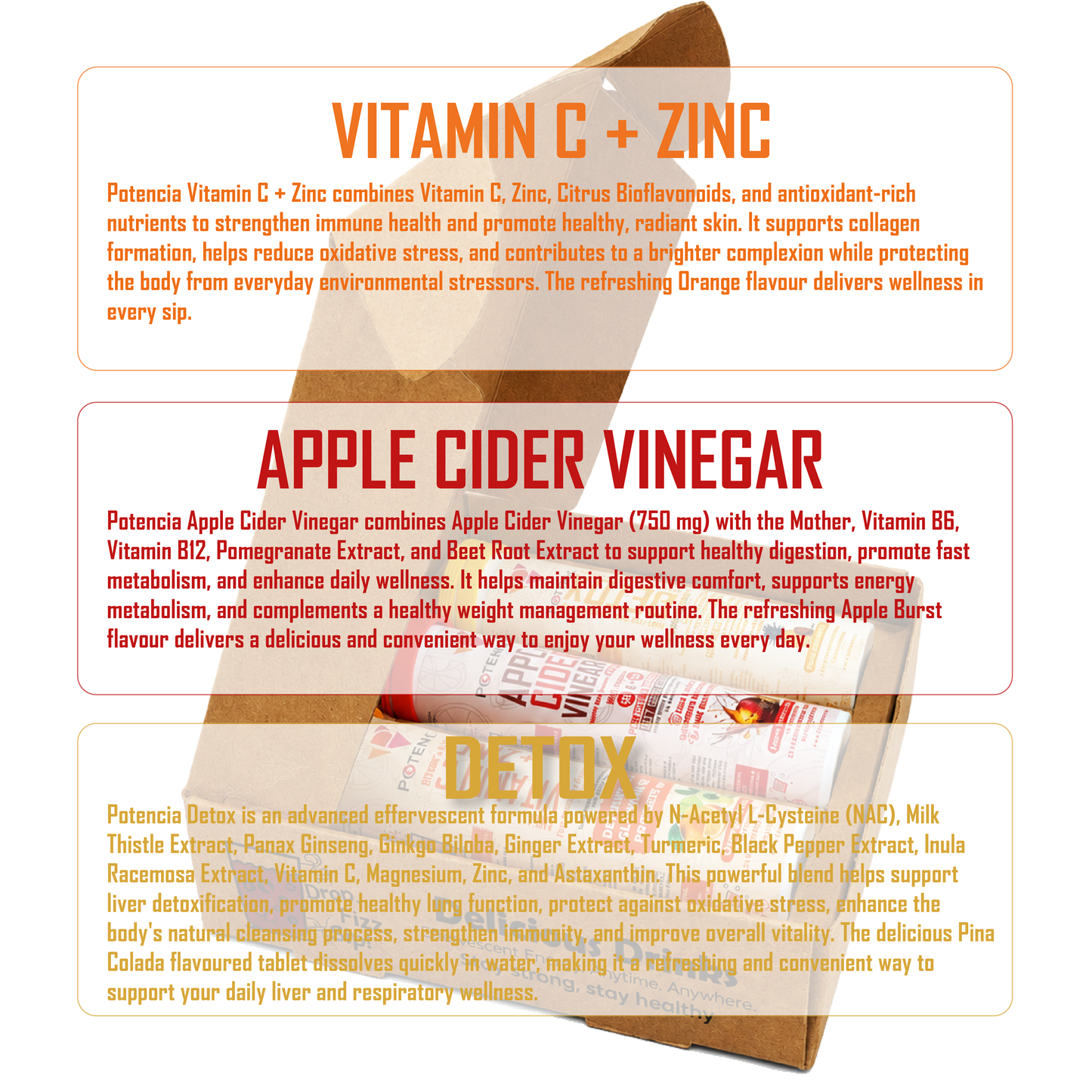 Potencia Longevity & Forever Active Trio Kit Immunity | Detox | Daily Wellness