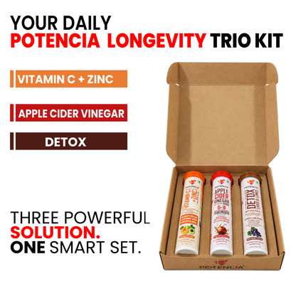 Potencia Longevity & Forever Active Trio Kit Immunity | Detox | Daily Wellness