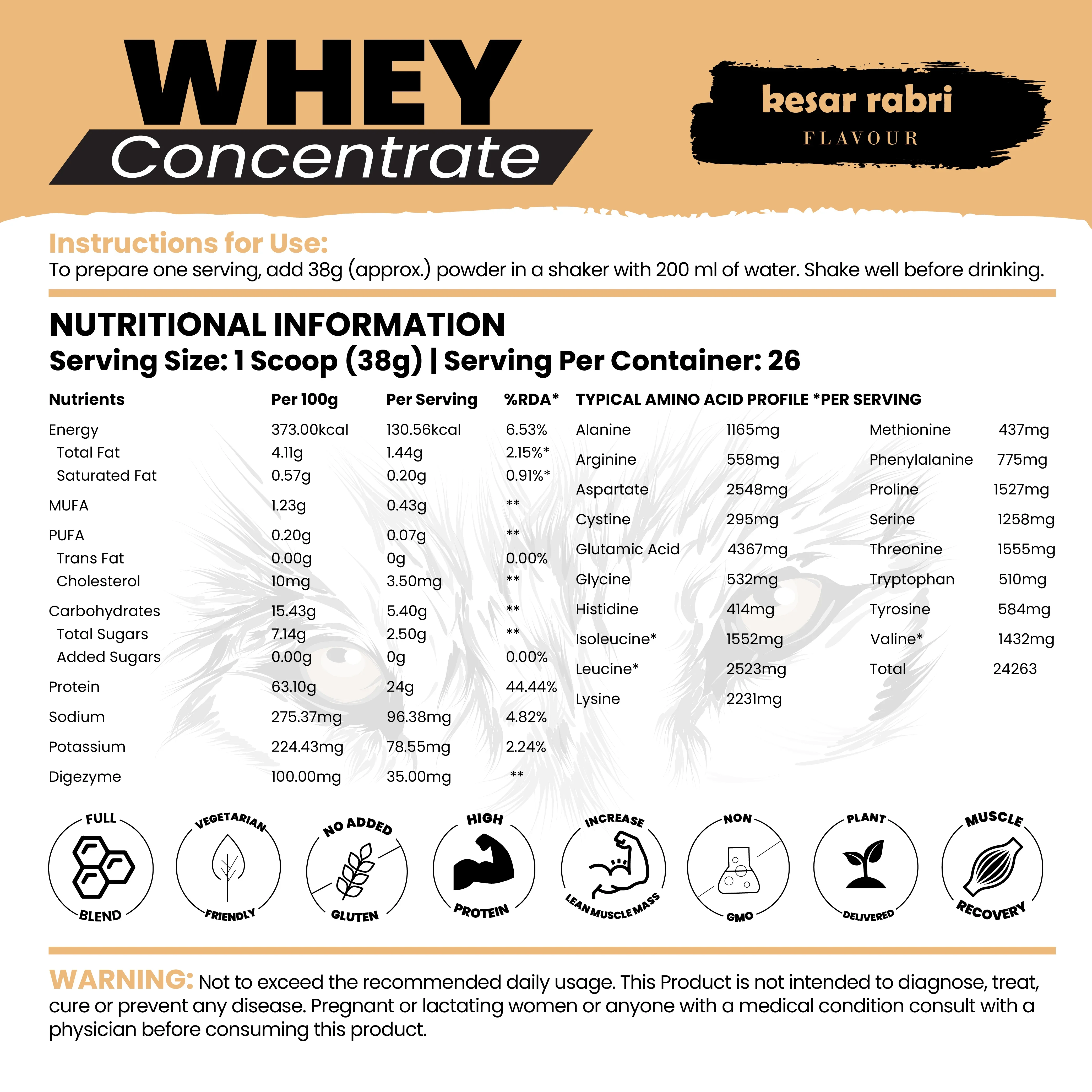 Whey Concentrate With 24g Protein