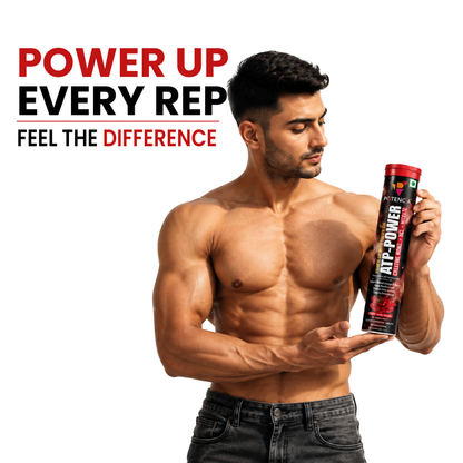 Potencia (Pack of 6) ATP Power Creatine Supplement | Creatine Monohydrate + HCL + Nitrate | Strength & Performance Support | Cherry Candy Flavour | Effervescent Tablets