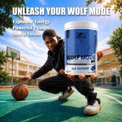 White Wolf - WOLF MODE PreWorkout With Nitric Oxide 15.5G/Serve | Power Mode On | Fuel Your Muscle | Pump Your Muscle 481G Pack
