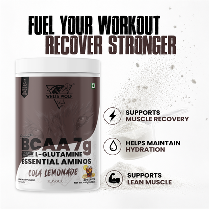 White Wolf BCAA 7 g with L-Glutamine (1 g) & Electrolytes