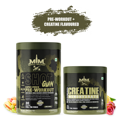 Muscle Military Pre-Workout shot gun + Creatine