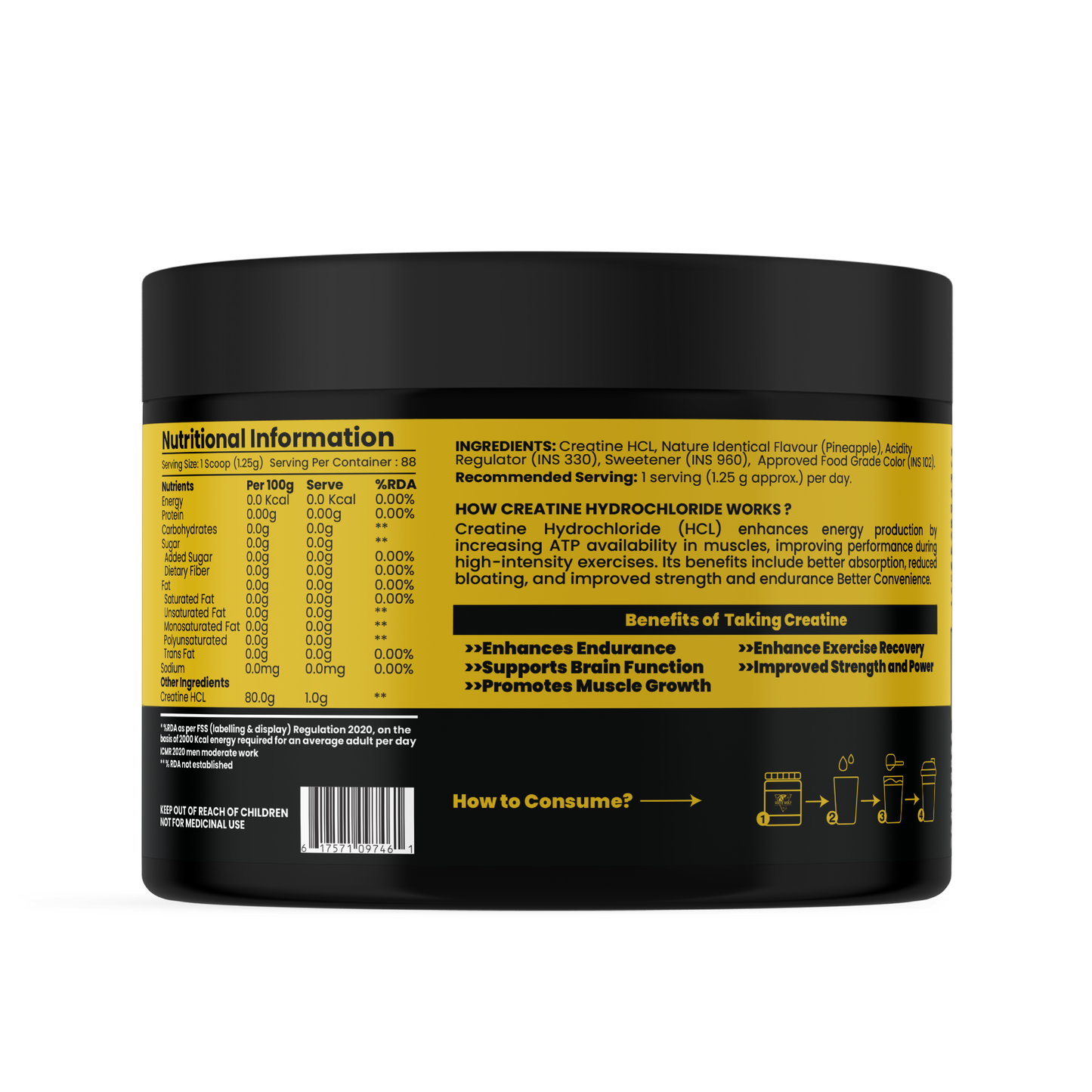 Pure Range Creatine HCL Hydrochloride