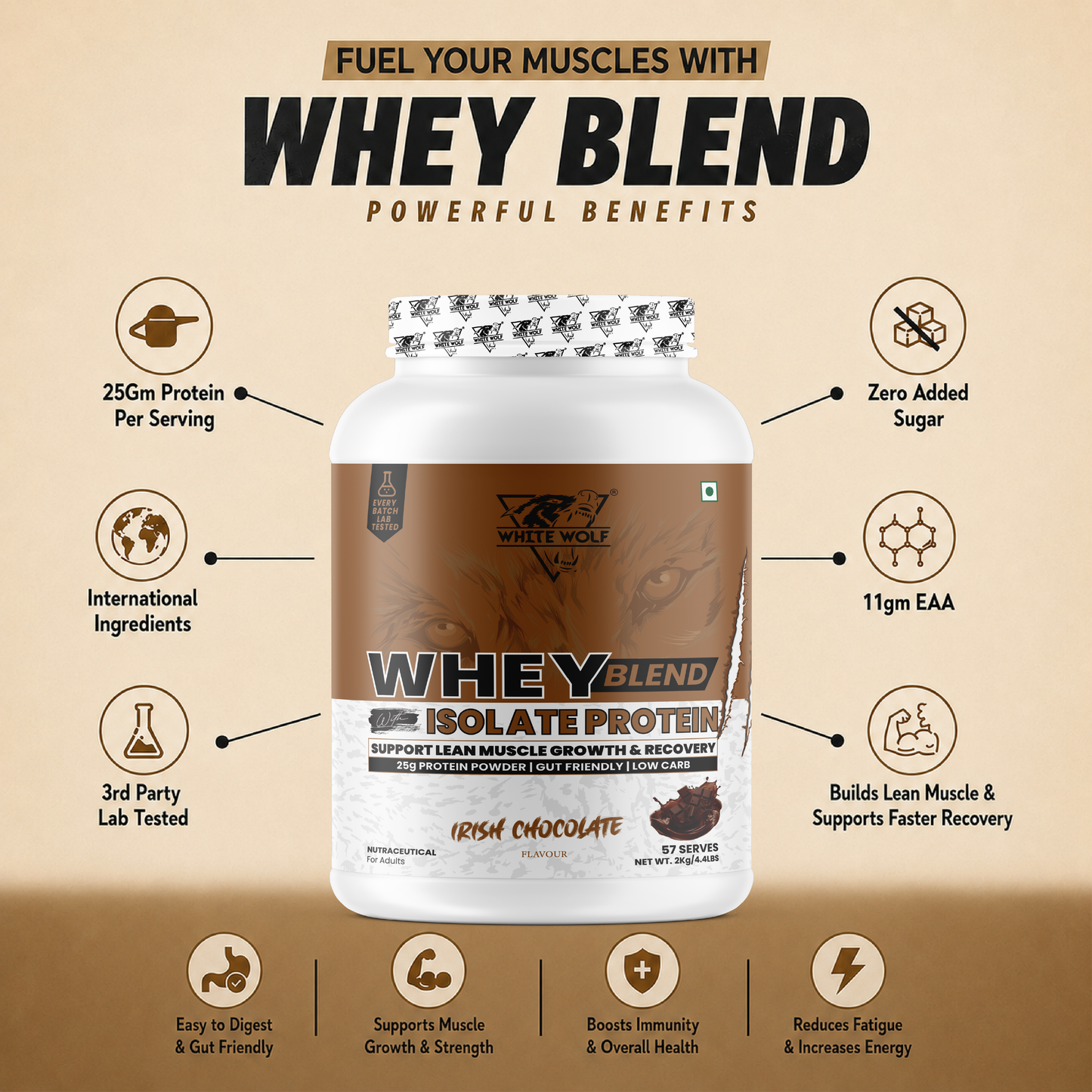 Whey Blend with Isolate 25 g Protein