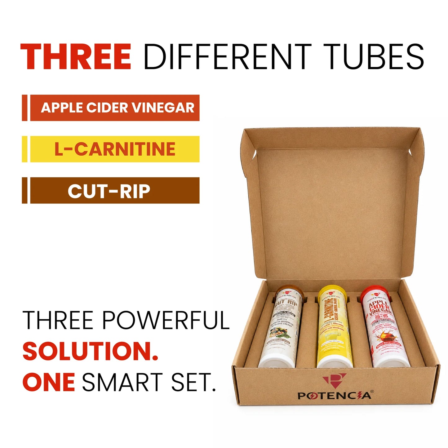 Fat Loss Kit [ Apple Cider Vinegar + Cut-Rip + L - Carnitine ]