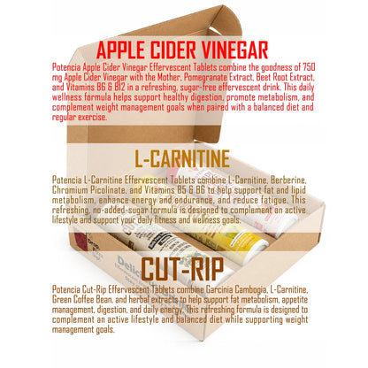 Fat Loss Kit [ Apple Cider Vinegar + Cut-Rip + L - Carnitine ]