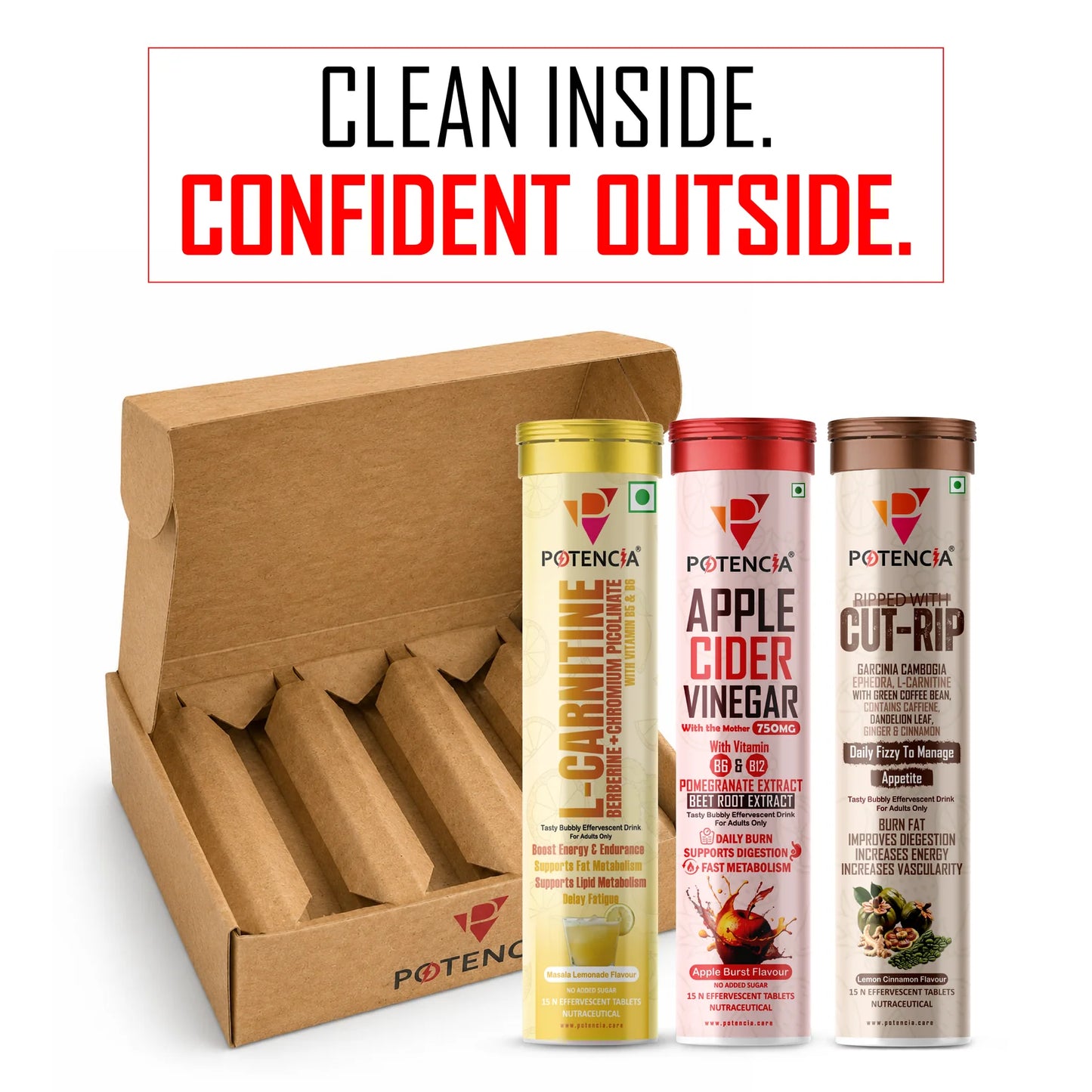 Fat Loss Kit [ Apple Cider Vinegar + Cut-Rip + L - Carnitine ]