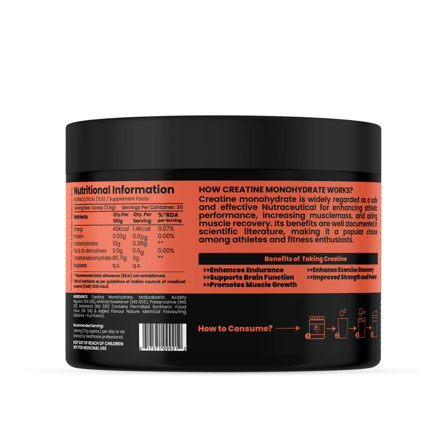 Pure Range Creatine Monohydrate Flavoured