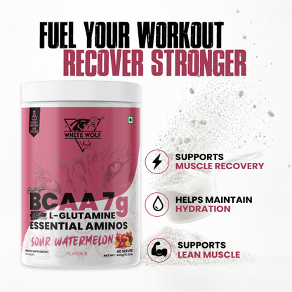White Wolf BCAA 7 g with L-Glutamine (1 g) & Electrolytes
