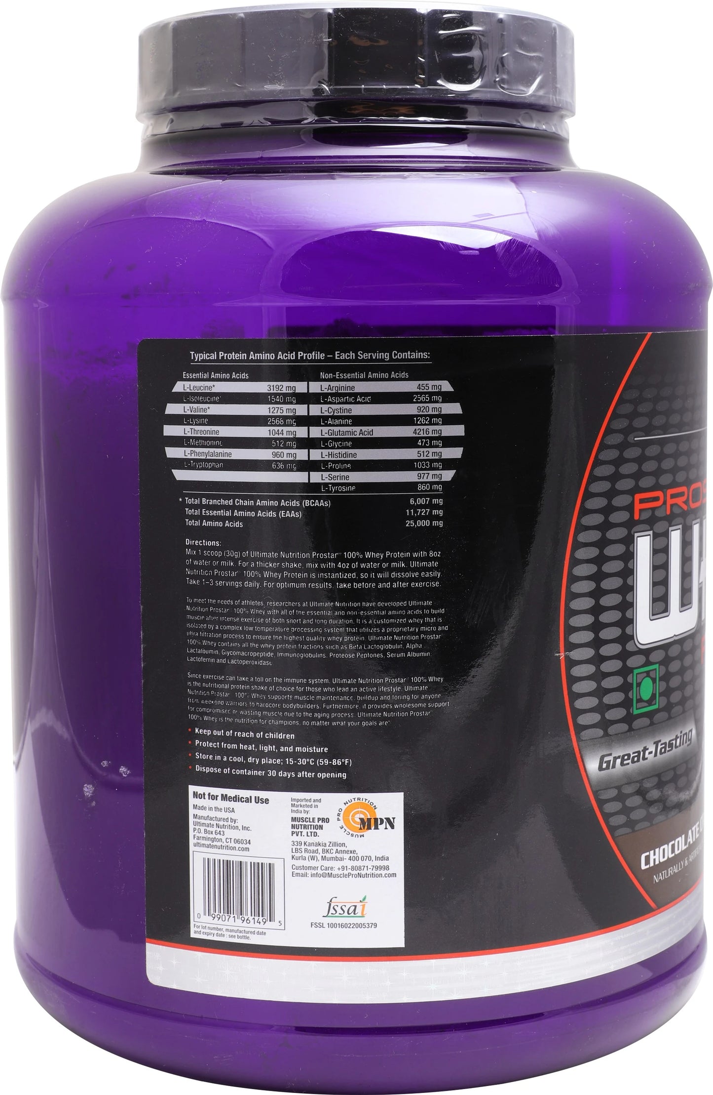Ultimate Nutrition Prostar 100% Whey Protein – Chocolate Crème, 5.28 lb/2.39kg